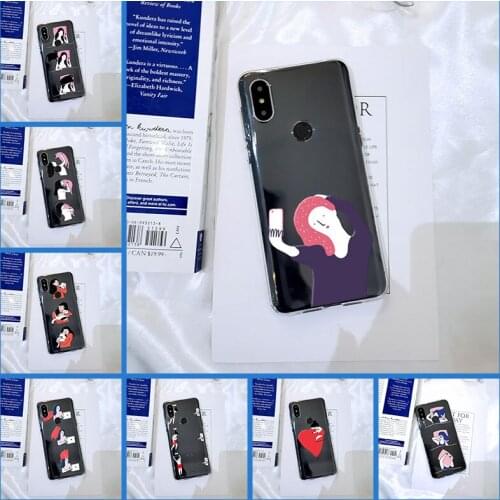 Funny Girl Cat Cartoon Cute Phone Case For Xiaomi Mi Mix 1 2 2S 3 Soft Silicon Back Cover For Xiaomi Mi Max Note 1 2 3 Case