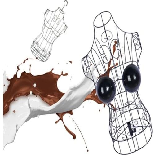 Fashion Props Female Half Length Gold Mannequin Wedding Dress Tripod Base Display Rack Window Platform Cloth Mannequin D124