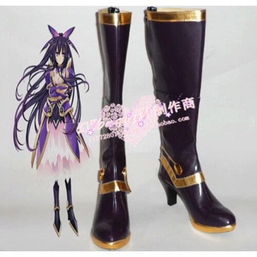 DATE A LIVE Tohka Yatogami Halloween Long Cosplay Shoes Boots H016