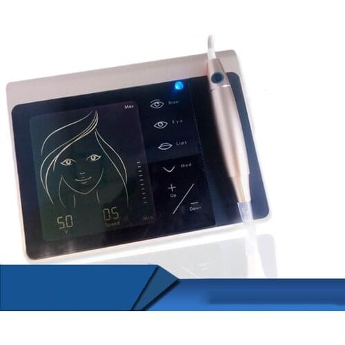 OEM logo Black/gold charme princess digital permanent makeup kit tattoo eyebrow/lips/liner/MTS machine swiss motor hand pen