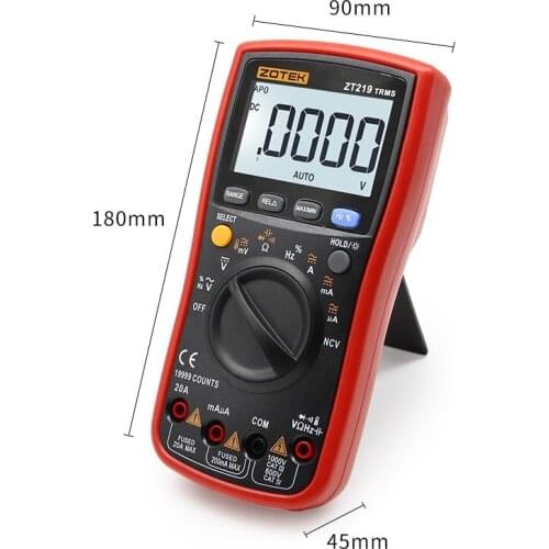 Counts True-RMS Auto Range Digital Multimeter AC/DC Voltage Current Voltmeter Capacitance Ohm Diode Meter