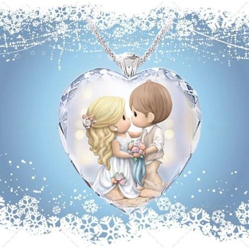 Necklace for Women Crystal Pendant Healing Crystals Couple Boys and Girls Fashion Jewelry Heart Necklace Necklace for Women