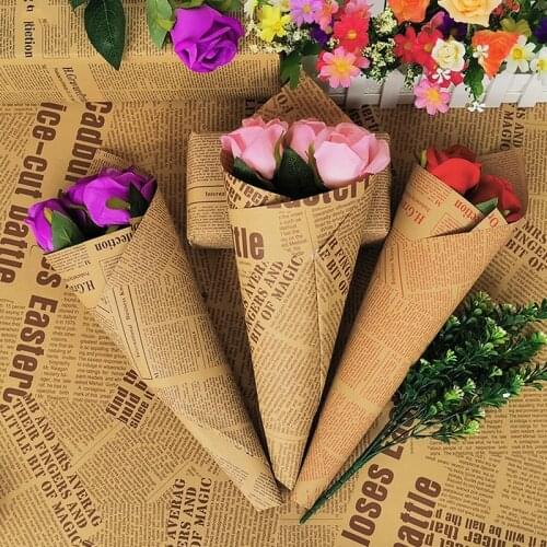 20pcs/lot Vintage Newspaper Double Sided Wrap Decor Retro Packing Papers Gift Wrapping Paper Roll Art Kraft For Christmas Party