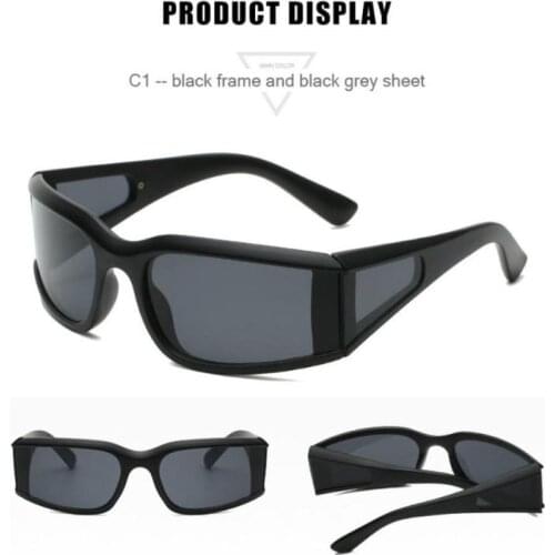 Cycling Sunglasses LOCS Rectangular Gangster Black Shades Women Designer Sunglasses Cholo Dark Lens Cycling Equipment
