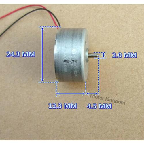 MABUCHI RF-300EA-1D390 DC 3V-6V 6800RPM Hight speed power Mini 24mm Mute Round Motor for Car AV DVD Player Toy