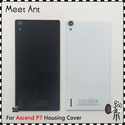 High quality For Huawei Ascend P7 P7-L10 P7-L00 P7-L05 Back Housing Battery Cover Door Rear Cover Glass with Adhesive
