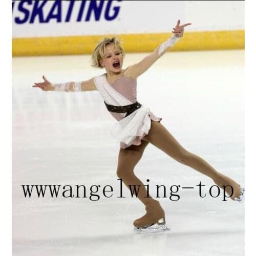 Ice Skating Clothes White Black Custom Ice Figure Skating Clothing Women Competition Ice Skating Clothes La MaxPa