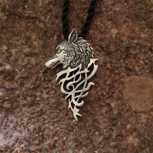 1pcs wholesale fashion celt wolf head pendant viking wolf men necklace amulet pendant jewelry