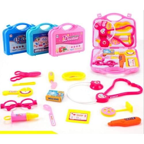 20set 15pcs/set Doctor Toys Educational Pretend Doctor Nurse Role Children Medical Kit Roleplay Toy Set sport toy
