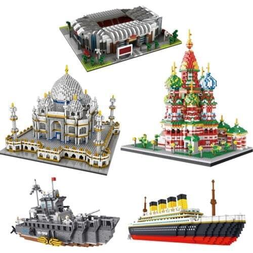 3950pcs Taj Mahal Model Atomic Building Blocks Kit 10 Types DIY Gift Toy for Kids Adults Building Kit ABS Eco-friendly Material