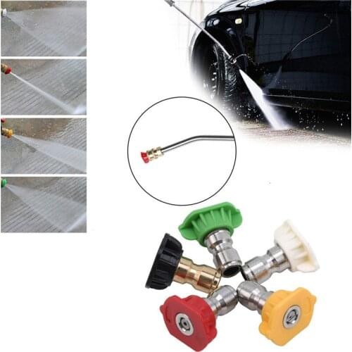 5pcs / Set 1/4 "Quick Connector Car Washing Nozzles Metal Jet Lance Nozzle High Pressure Cleaner Spray Nozzle Multicolour