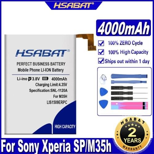 HSABAT 3900mAh LIS1509ERPC Battery Use for Sony Xperia SP/M35h/M35/ HSPA C5302/LTE C5303/C5306 /HuaShan c530x