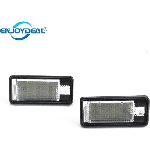 2PCS car emergency light 18LED Car License Number Plate Light Auto Light-emitting Diode Lamp Bulb for A3 S3 A4/6/8 B6/7 S3