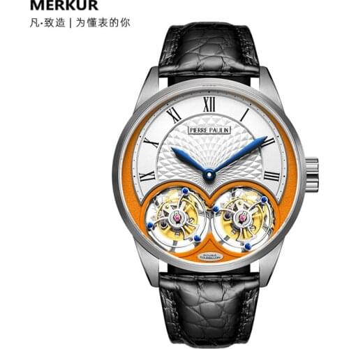 NEW Tourbillon Watch Manual Mechanical Sapphire Mirror Business Men Watch Brand Luxury High-Quality Gift Personality Male Clock