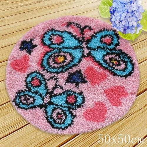 DIY Sun Flower Button Package Carpet Embroidery Flowers Latch Hook Do It Yourself Foamiran Carpet Latch Hook Cushion Kit
