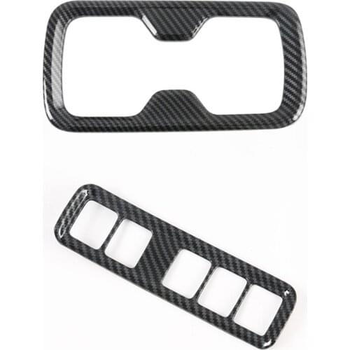 For Nissan Navara NP300 2016-2019 Car Front Water Cup Holder Protector Frame & Car Headlight Switch Button Cover