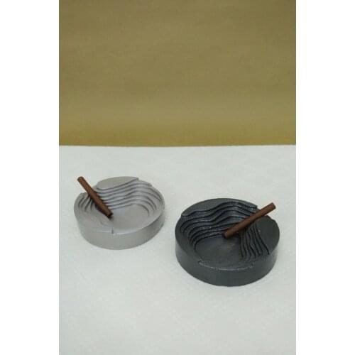 E-safe Home Pcs of decorative Gray-Black 3 Size Ashtray decorative objects Декоративные элементы Objetos decorativos