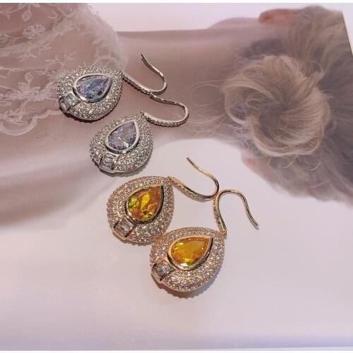 HIBRIDE Fashion Trendy Water Drop Earrings For Women Bohemian Earrings Geometric Drop Earring 2020 Brincos bijoux Female E-641