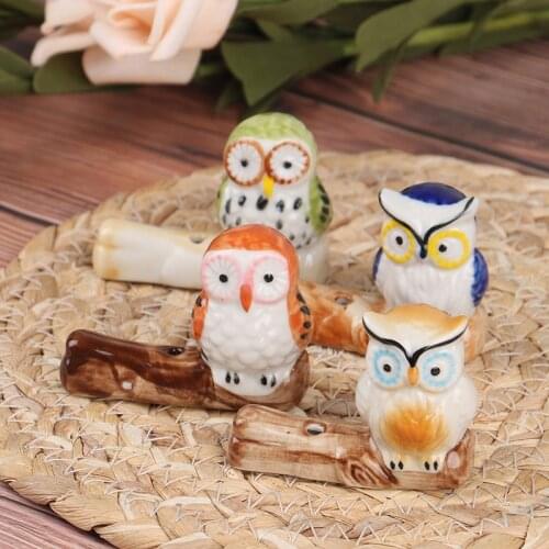 Ceramic Owl Incense Stick Rack Incense Burner Holder Chopstick Rest Table Decor