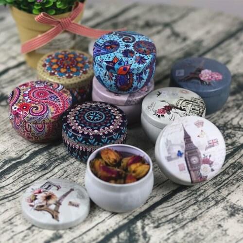 1pcs60*40cm European Tea Candy Jewelry Storage Box Candle Jar Christmas Small Iron Box Wedding Favor Tin Box House Decor Display