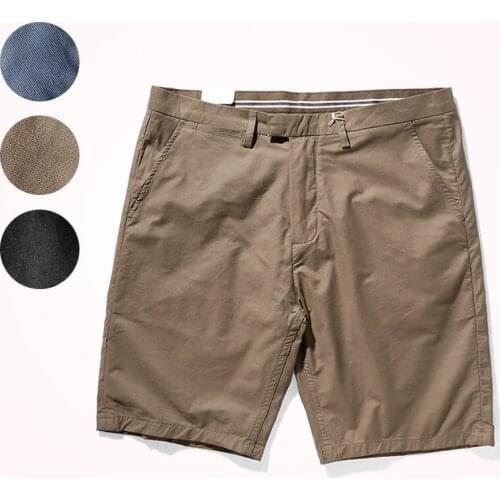 2021 Summer New Thin Lightweight Elastic Woven Shorts Mens Fashion Versatile Business Casual Washed Old Classic 5-points Shorts