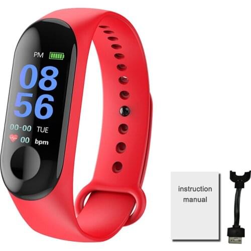 Hot M3 Smart Running Pedometer Fitness Watch Blood Pressure Monitor Heart Rate Fitness Tracker Wristbands Bracelet Step Counter