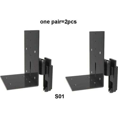 BL-S01 Aluminum Alloy 2pieces (1 Pair ) Audio Speaker Mount Tilt Swivel Hanging Bracket Quick Easy Installation Support Rack