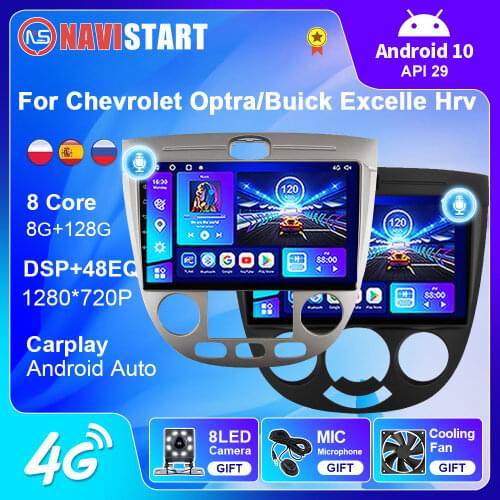Android 10 Car Radio For Chevrolet Optra/Buick Excelle Hrv 2004-2008 GPS Navi Android Auto 4G WIFI Carplay Player 2 Din DVD Cam