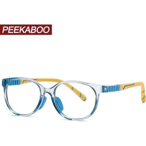 Peekaboo silicone baby anti blue light glasses optical gifts children TR90 kids eyeglass frames fashion clear lens boys girls