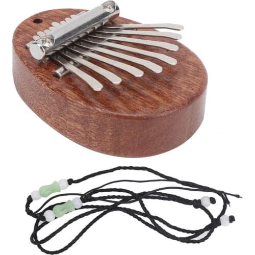 8 Keys Thumb Piano Mahogany Carimba Finger Piano Mini Thumb Piano