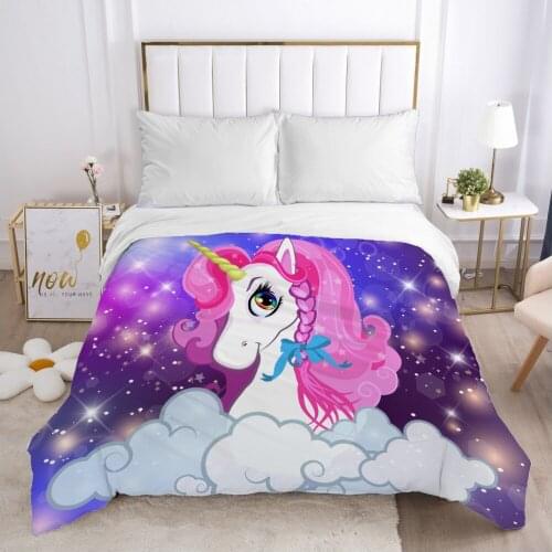 Cartoon Childrens Duvet cover Quilt/Blanket/Comfortable Case Bedding for kids baby boy girls 140x200 for Home Car Purple