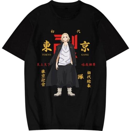 Anime Tokyo Revengers Manjiro Sano Casual Short Slevee T Shirt Costume Casual Round Neck Top