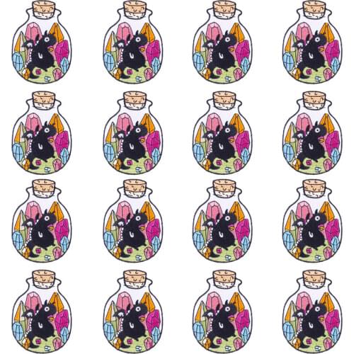 Prajna Cat Patch Wholesale 10PCS Embroideried Patches For Clothing Patch Cute Badges Cartoon Stickers On Jacket DIY Accessories