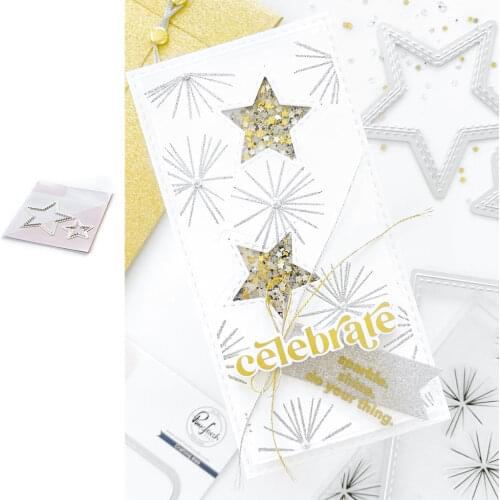 ESSENTIALS SHAKER STARS DIE SET Cutting Dies & Stamps Scrapbook Dariy Decoration Stencil Embossing Template Diy Greeting Card