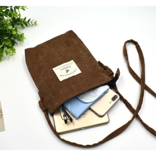 Bag womens new velvet messenger bag tide Joker fabric shoulder bag fashion mobile phone bag simple mini small cloth bag