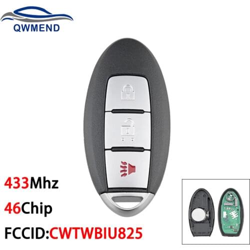 BHKEY CWTWBIU825 Smart Car Key 46Chip Car Remote Key For Nissan Patrol Juke Cube Micra Armada 2010-2018 433Mhz
