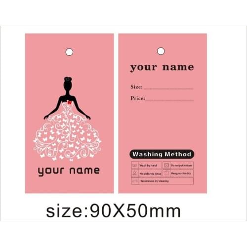 Custom print evening dreess' hang tags wedding dress tags , custom women cloth tags ,print your logo on tags