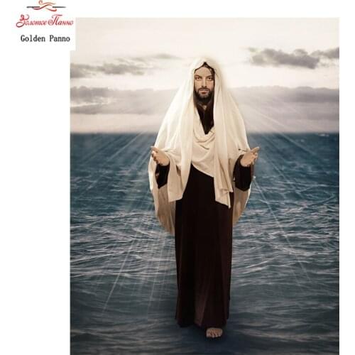 Golden Panno New Year Gift Embroidery Religion Icons square Diamond Painting Religious Portrait Cross Stitch Needlework 09