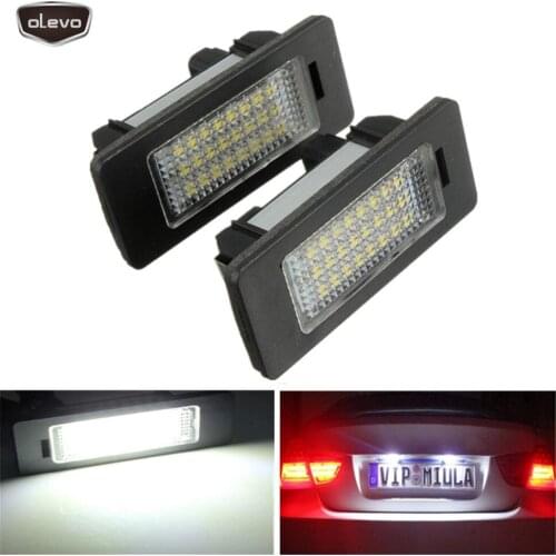 1 Pair 24 LED Car Plate Light Number E82 E88 E90 E92 E93 E39 12V 3.6W Interior Lighting Ambient Lamps Light Cars Work Light