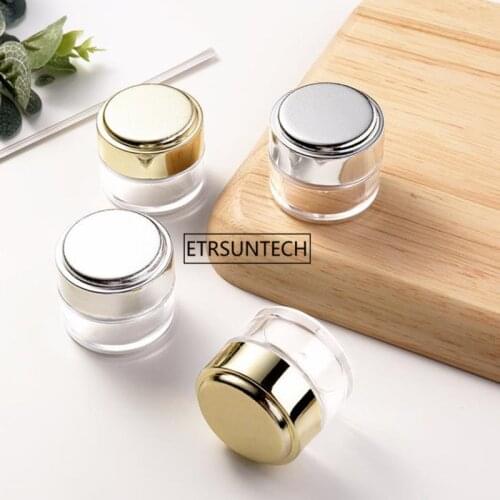 100pcs 20g Travel Plastic Empty Refillable Pot Makeup Powder Cosmetic Skin Care Lotion Cream Jar Container Bottle F3813
