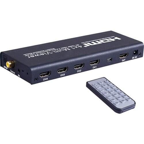 1080P 3D 4x1 HDMI Multi-Viewer HDMI Quad Screen Real Time Multi-Viewer HDMI Splitter Seamless Switcher with IR Control
