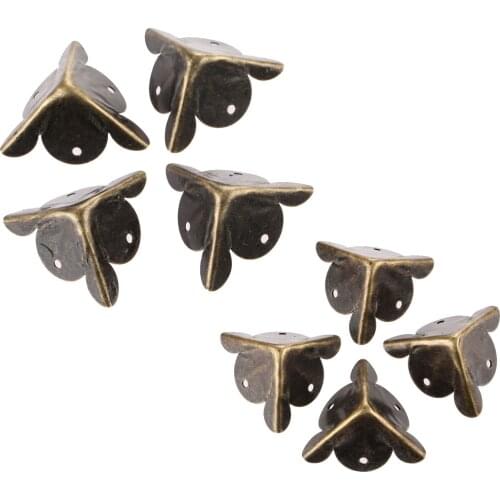 4Pcs 18/25mm Antique Corner Bracket Jewelry Box Cover Wood Case Decorative Feet Leg Corner Protector Guard Furniture Fittings
