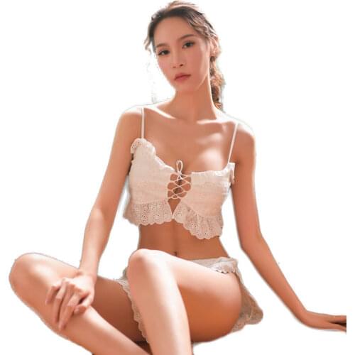 2021 White Babydoll See Through Night Wear Club Lingerie Sexy Femme Underwear Midnight Charm Female Hot Sale Without Headwear