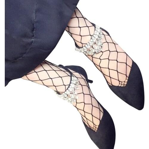 3 Pairs Punk Women Girls Sexy Black Hollow Out Breathable Mesh Fishnet Socks Female Gothic Stretchable Short Hosiery Ankle Socks