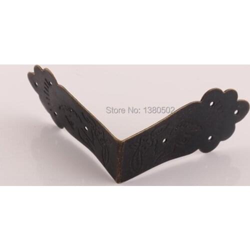 6pcs/lot 67*67*21mm Antique Bronze Color Decorative Corner Brackets For Wood Box Furniture