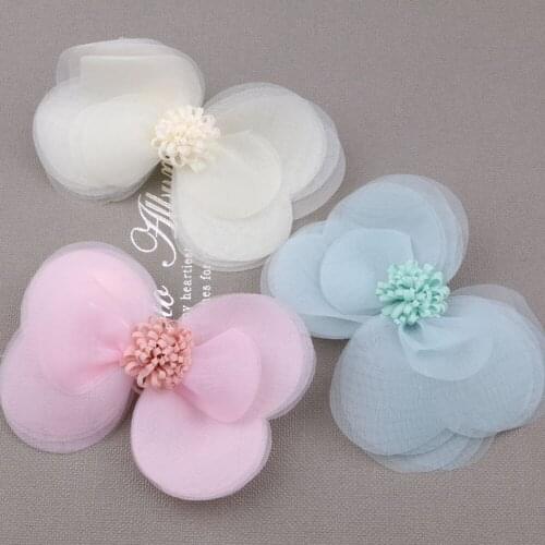 6pcs Bowknot Hair Clips Applique DIY Craft Wedding Bow Tie Scrapbooking Decoration Hairband Girls Clip Hair Accessories Gifts