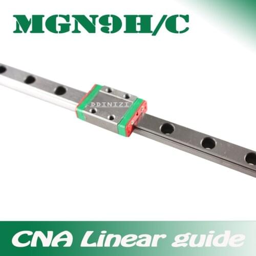 9mm Linear Guide MGN9 100 150 200 250 300 350 400 450 500 550 600 700 MM Rail + MGN9H or MGN9C Block 3d Printer CNC