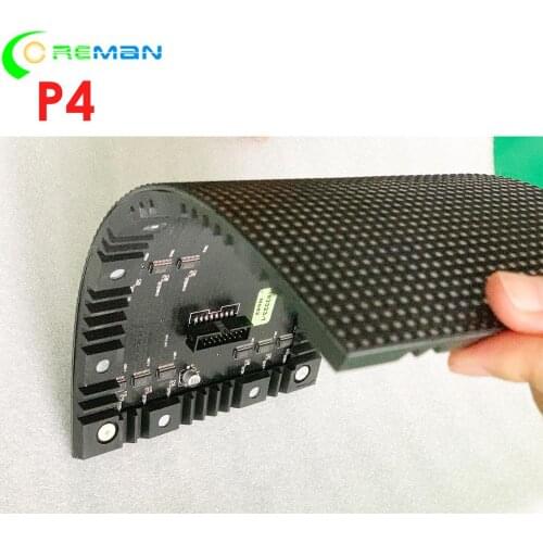 Aliexpress good price soft led module led matrix p4 32x64 128mm x 256mm , indoor round soft led video wall p3 p4 module