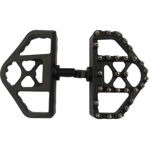 CNC Aluminium Wide Foot Pegs Floorboards Rests Pedals for harley Electra Glide Chopper Sportster 883 (Black)