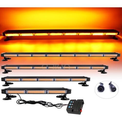 50CM to 154CM COB LED Roof Top Emergency Hazard Flash Warning LED Strobe Beacon Lights Bar for Car Truck Vehicles 12-24V